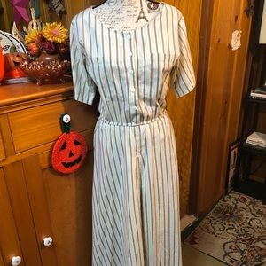 Vintage vertical-striped dress